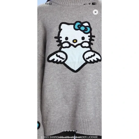 Angel Hello Kitty Drop-Sleeve Sweater - Picture 5 of 5
